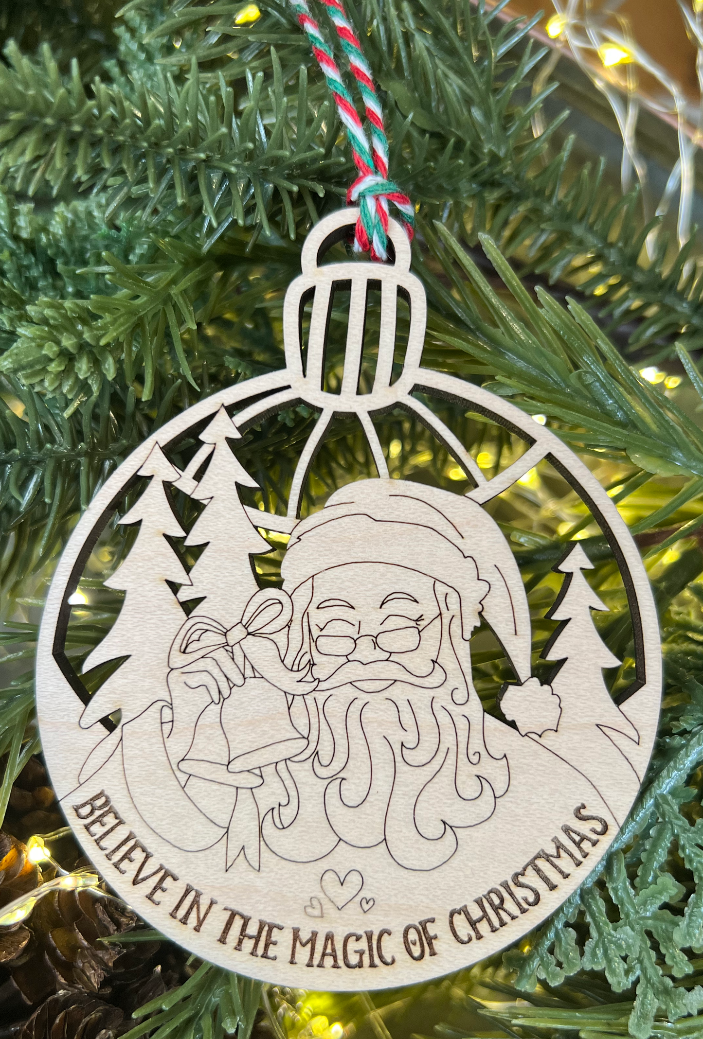 Believe in the Magic of Christmas Santa Ornament