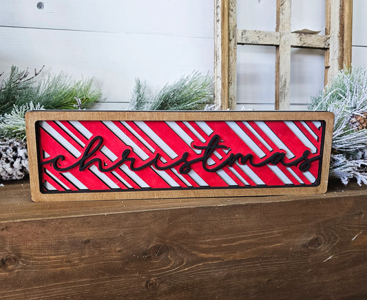 Candy Cane Stripe Shelf Sitter DIY Kit