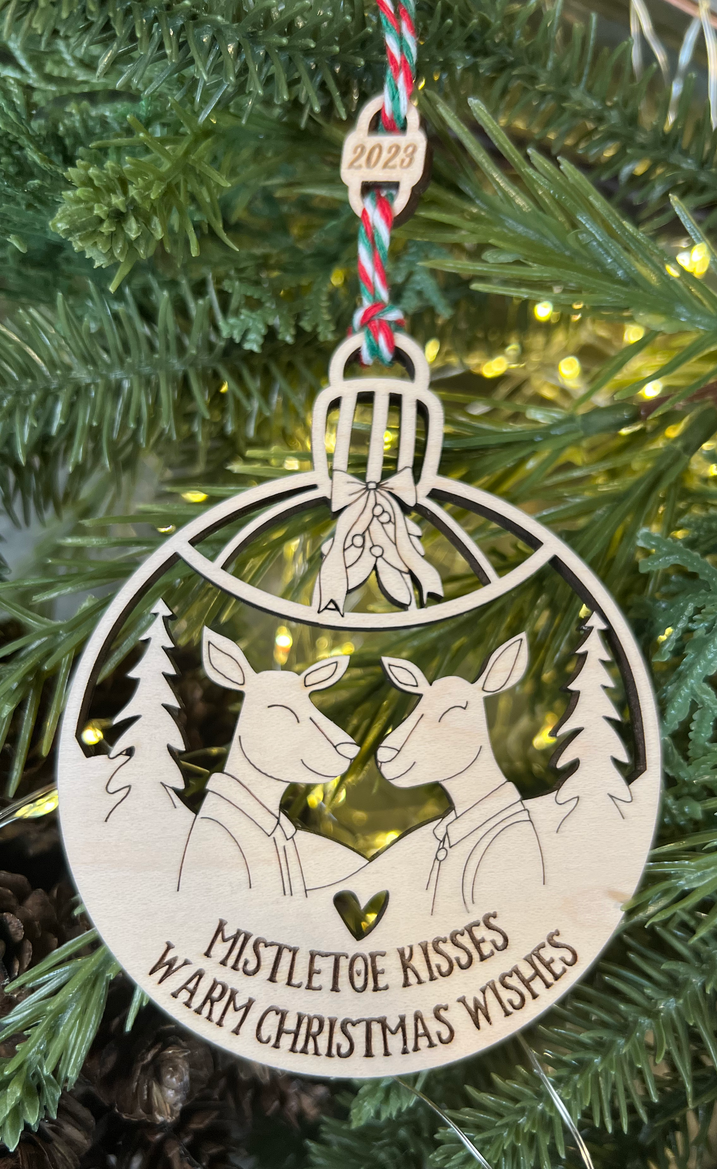 Mistletoe Kisses Ornament