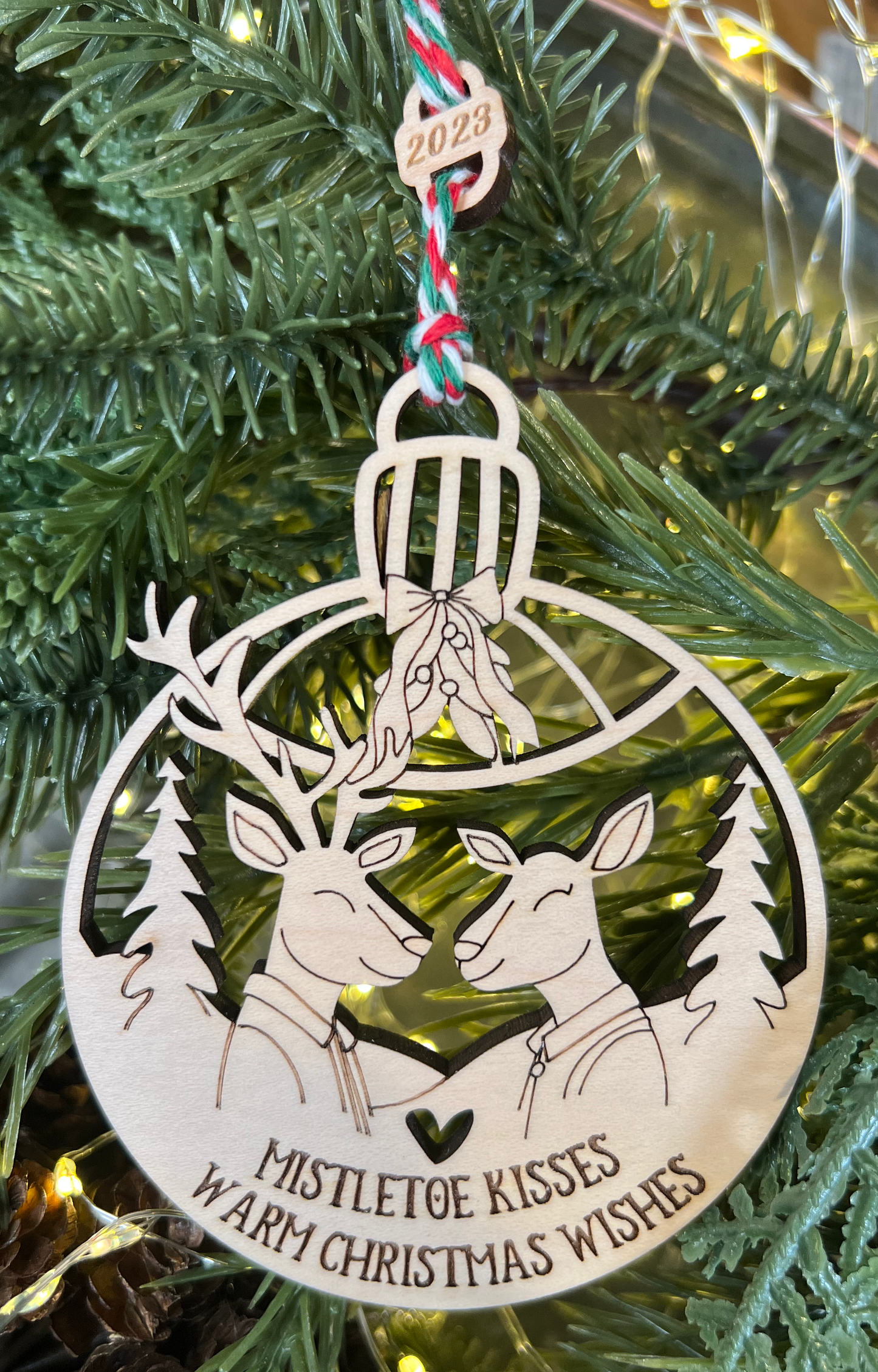 Mistletoe Kisses Ornament