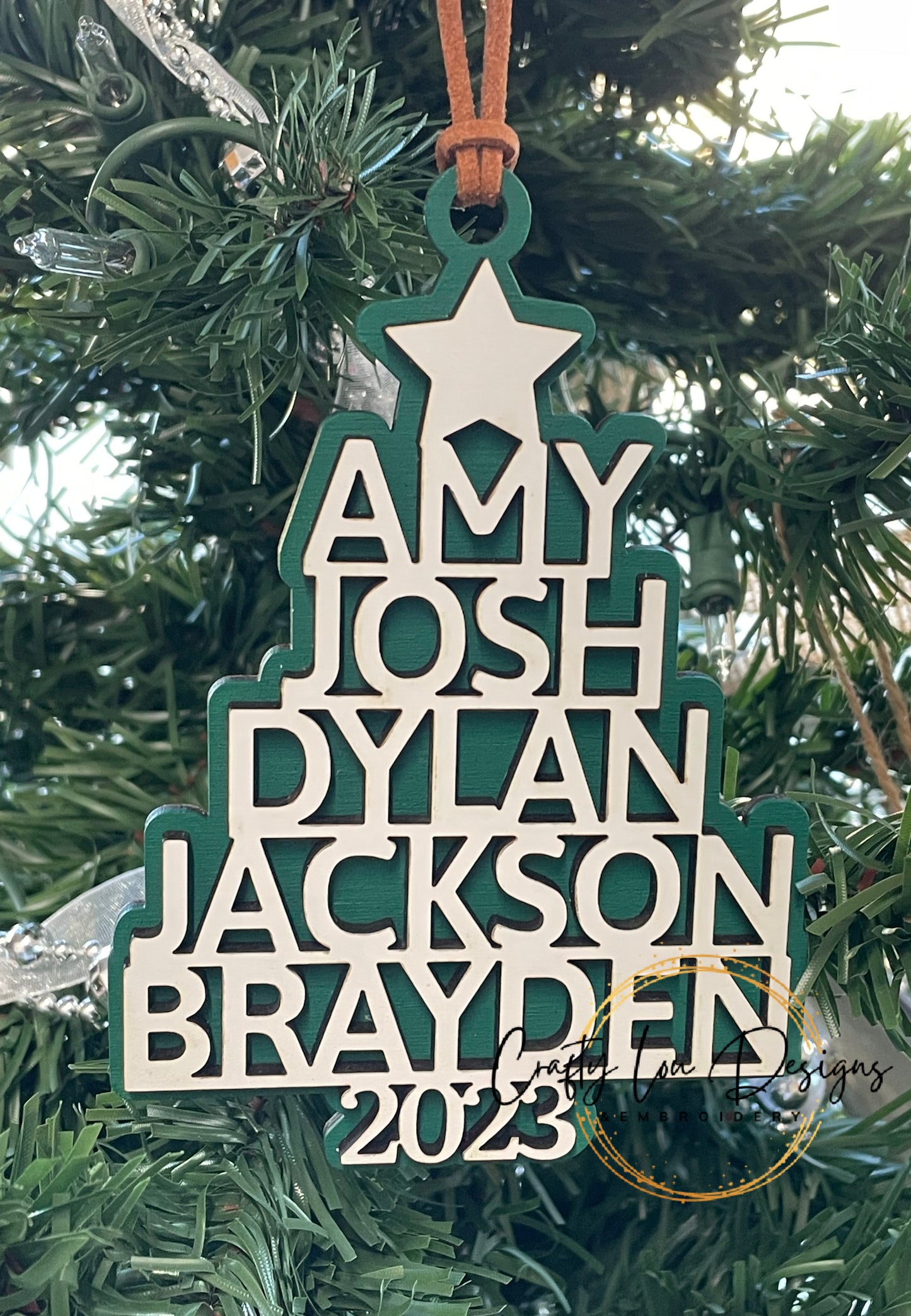 Custom Name Tree Ornament