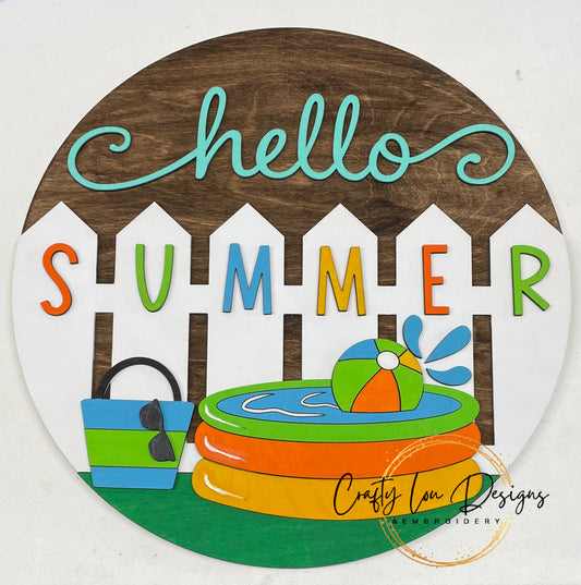 Hello Summer Door Sign