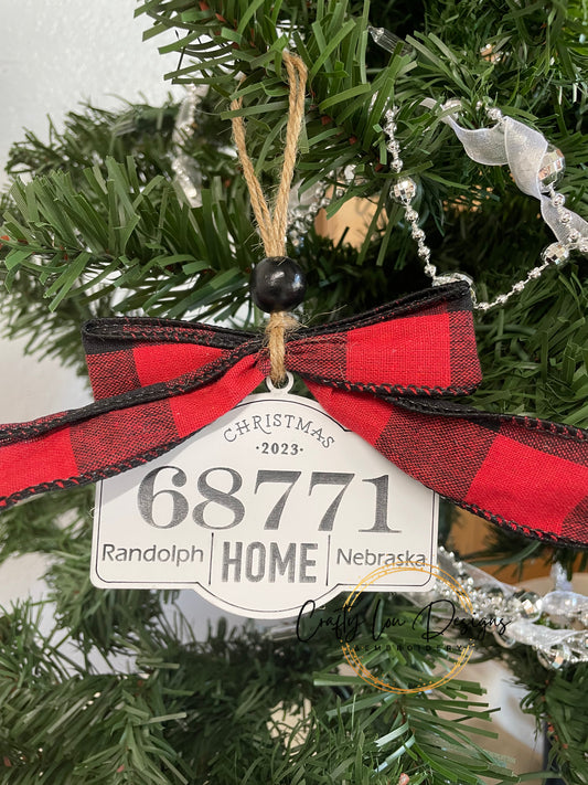 Customizable Zip Code Ornament